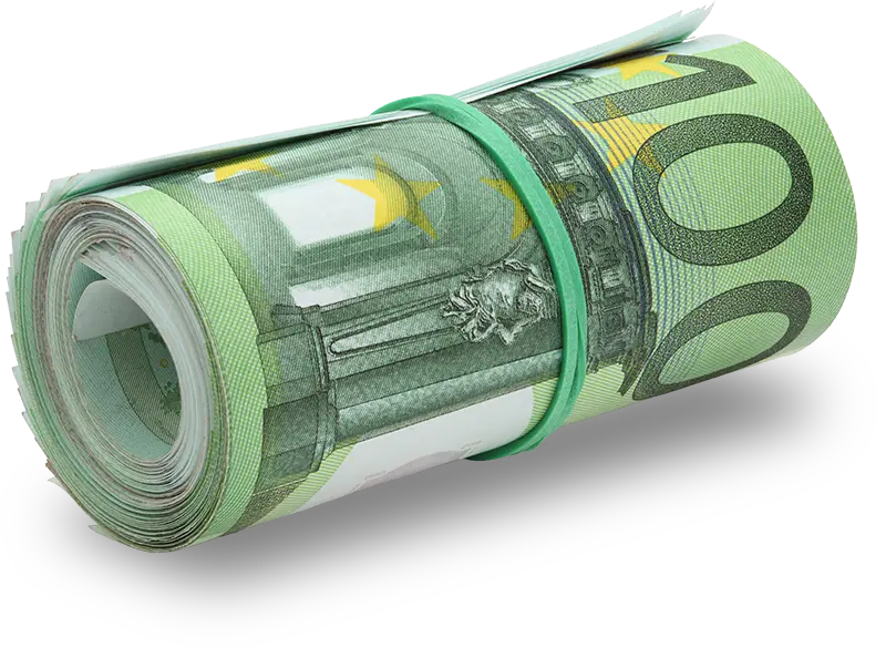 wohnmobil_lukrativ_verkaufen Ein Bündel 100 €. Scheine liegt auf dem Tisch.